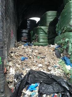 The material is said to contain paper plastic and carpet waste